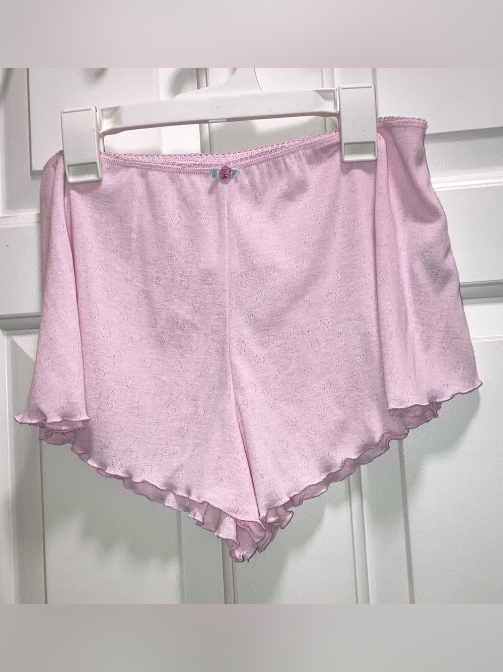 Colsie Light Pink Ruffle Hem Sleep Shorts Size XS new